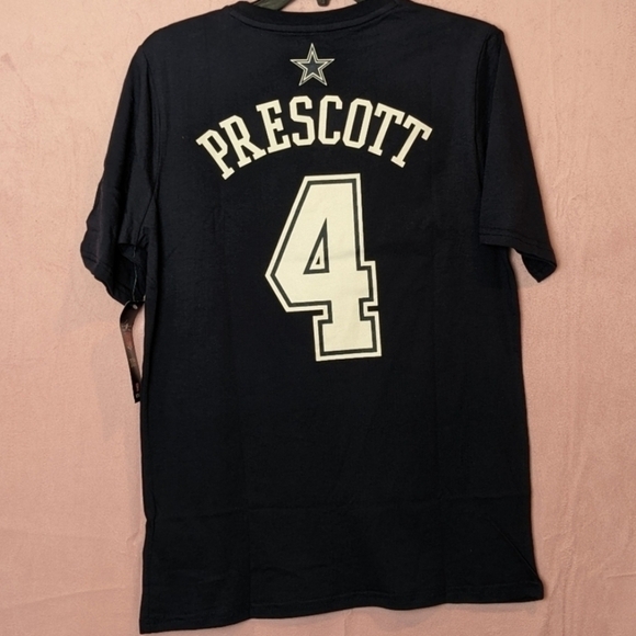 NFL Cowboys 4 Prescott Navy Blue Short Sleeve Tee size XL 18/20 Kids - Picture 3 of 5